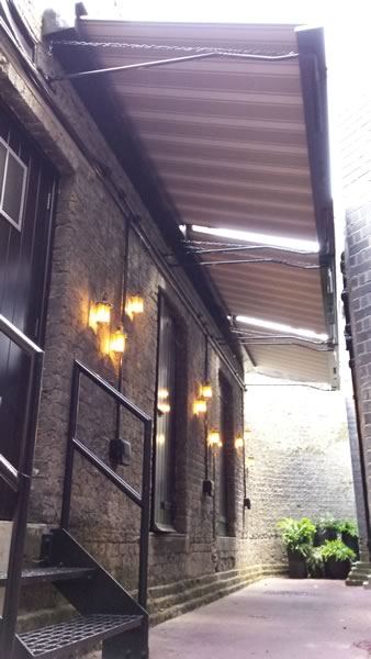 Secret terrace awning at The Chiltern Firehouse