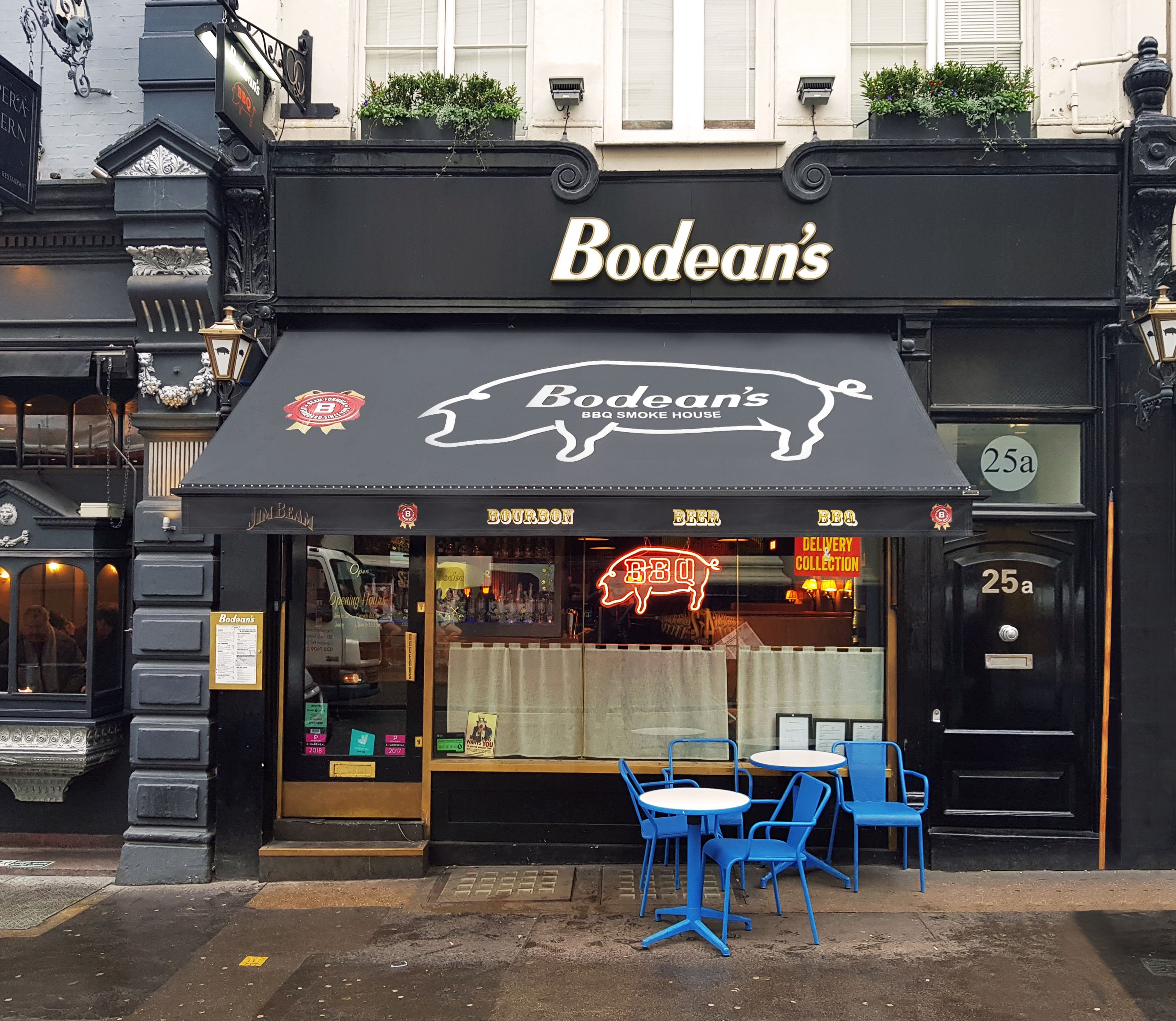 Victorian awning Bodean's 1