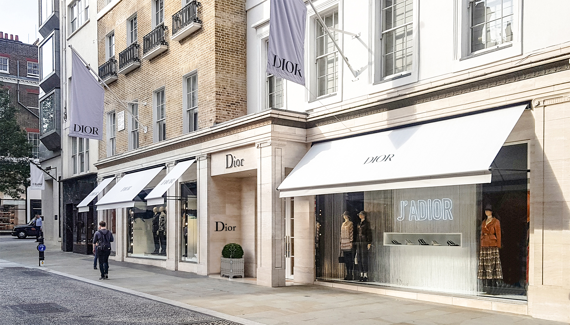 Greenwich awnings for re-designed DIOR Flagship store | Morco Blinds
