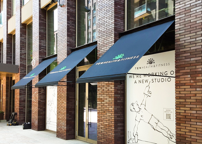 Commercial Awnings for Ten Health and Fitness