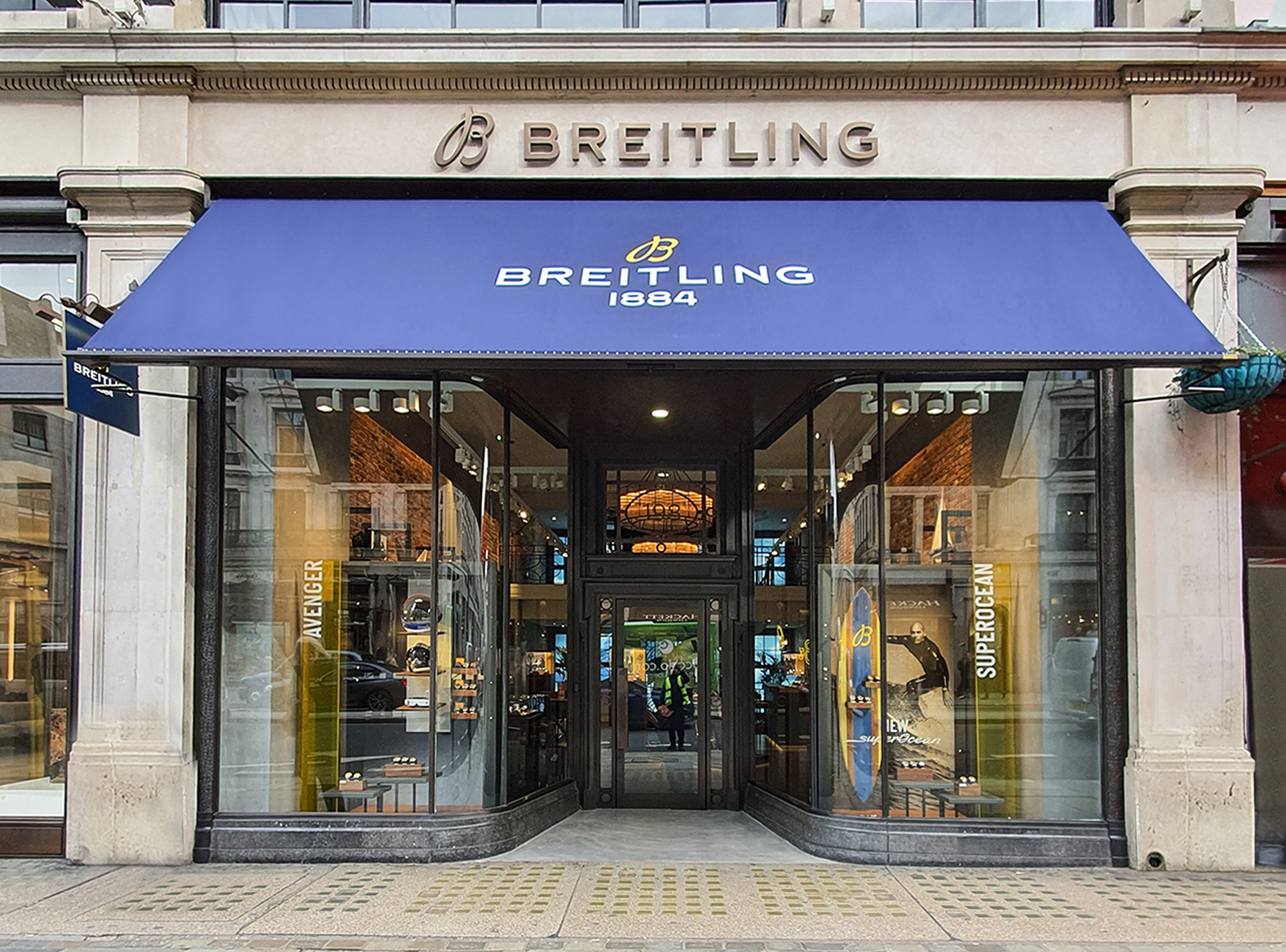 Victorian awning for the new Breitling boutique at Regent Street.