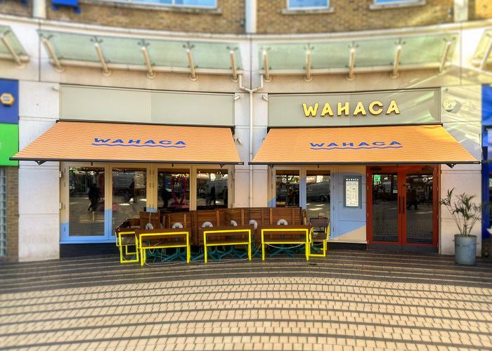 Specialist awnings for Wahaca