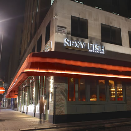 Our Rib Bespoke® awning for Sexy Fish