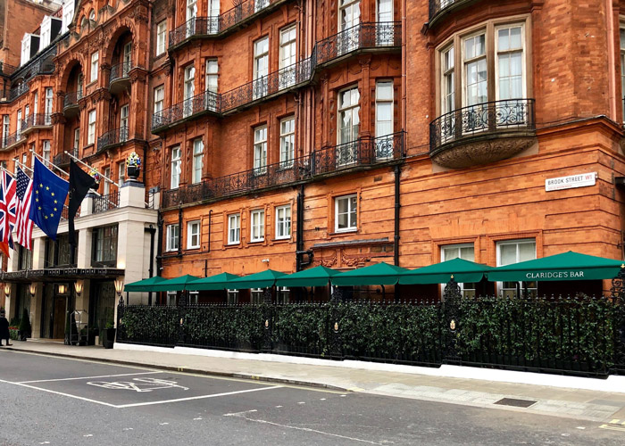 Bespoke RIB Parasols for Claridges