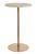 Round Bar Table - metal stand powder-coated in champagne with whitewash hardwood top