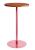 Round Bar Table - metal stand powder-coated in English pink with natural hardwood top