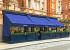 Signature Victorian Awning® with junction rollers and side curtain for George Club
